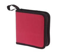 DVD Storage Bag 40 Disc CD DVD Carry Case Handbags Organizer Wallet Storage Bags Album Box Cases Booklet Holder Oxford Cloth(Red)