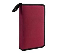 DVD Storage Bag Oxford Cloth CD Case, Can Hold 80 Discs, Keep Your Organized with for Cars, Home, and Travel Handy Disc Carry(Red)