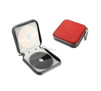DVD Storage Bag Portable Disc CD VCD DVD Carry Bag Holder Double-side Storage Sleeve Case Album Wallet Organizer(Red 40 Capacity)