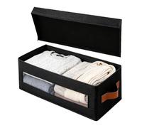 DVD Storage Box - Stackable Dustproof Household Organisation with Visible Window - DVD Box Holder , for Towels Office Clothing Car Presentation Books Scarves Bedroom Writing