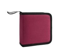 DVD Storage Case 1Pc 40Tablets CD DVD Discs Oxford Handbags Storage Case CD/DVD Organizer Booklet Holder For home media library(Red)