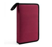 DVD Storage Case 80 Piece Oxford Cloth CD Bag, Car, DVD, Storage Protective Dust Collection Holder For home media library(Red)
