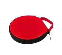 DVD Storage Case Portable 20 Capacity CD DVD Carrying Case with Hand Strap Oxford Cloth Storage Bag Dual-use Dustproof Car Travel For home media library(Red)