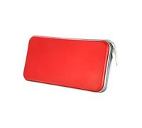 DVD Storage Case Waterproof 80pcs Capacity Disc CD Bag DVD VCD Wallet Storage Organizer Case Sleeve Hard EVA Album Box Holder with Zipper For home media library(Red)