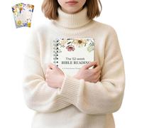 DVDVBOOM Bible Study Journal, The Bible in a Year a 52-Week Study, The Bibles in a Year Bible Study Guide for Women Christian Growth Enlightenment Study Notebook