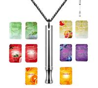 DVDVBOOM Breathing Necklace with 5PCS Filters, Mindful Portable Whistle Necklace with Resistance for Respiratory Support Focus and Relax