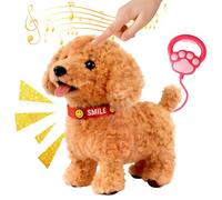 DVDVBOOM Interactive Walking Plush Robot Dog, Wuffy Robot Dog with Touch Sensing Voice Mimic Licking Motion, Anxiety Relief Dogs Gift for Dog Lovers