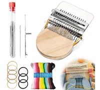DVDVBOOM Knitpatch Darning Loom, Knit Patch Darning Loom with Needle and Thread Kit for Mending, Mini Small Weaving Knitting Loom 14 Hooks for Adult