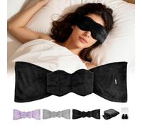 DVDVBOOM Weighted Eye Mask for Sleeping, Heavy Comfort Eye Mask with Blackout Design, Adjustable Strap for Side Sleepers Perfect for Travel, Insomnia Relief, Stress Relief Deep Sleeping