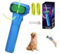 DVDVBOOM Zip with 2 String Toy for Pets, Glow in The Dark Rope Launcher Cat and Dog Toys, Handheld Pressure Reducer Cool Stuff Outdoor Indoor Fun for Pet Lovers (Blue)