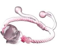 dvegGEE Beaded Bracelets Feng Shui Wealth Amulet Bracelet Adjustable Bangle Pink Mozambique