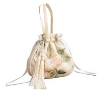 dvegGEE Embroi Cross Body Bag,Purse,19 cm One Shoulder Hanfu Bag Antique Peony Flower Crossbody Bag Hand Embroidered Purse Bags