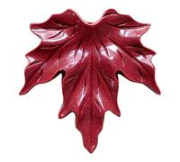 dvegGEE Feng Shui Amulet Necklace,Cinnabar Pendant Maple Leaf Double-sided Pendant Rope Chain Necklace