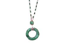 dvegGEE Feng Shui Amulet Necklace, Ice Chrysoprase Clasp Pendant Is Versatile Simple Fashion