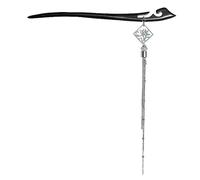 dvegGEE Hair Accessories for Women,Chinese Hair Stick Hollow Orchid Hair Stick Tassel Black Trembling Wood Hairpin for Women Lady
