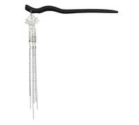 dvegGEE Hair Accessories for Women,Chinese Hair Stick Jade Hairpin with Tapering Tassel and Ebony Hairpin for Women Lady,