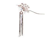dvegGEE Hair Accessories for Women,Chinese Traditional Classical Flower Pearls Tassel Hair Pin Female Headwear