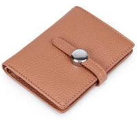 dvegGEE Wallets, Minimalist Wallet Leather Women's Wallet Large Capacity Design Buckle Square Purse Clutch Fashion Elegant Coin Pocket for Card Holder