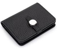 dvegGEE Wallets, Minimalist Wallet Leather Women's Wallet Short Buckle Purse Clutch for Fashion Large Capacity Convenient Coin Pocket Card Holder Card Holder