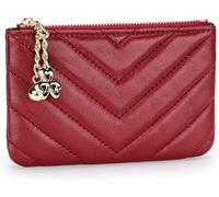 dvegGEE Wallets, Minimalist Wallet Leather Women's Wallet Ultra Thin Short Zipper Purse Clutch for Fashion Coin Pocket Portable Card Holder Card Holder(Red)