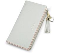 dvegGEE Wallets,Minimalist Wallet Women's Pu Leather Wallet Long Large Capacity Zipper Purse Clutch for Ladies Fashion Tassel Coin Holder Card Holder