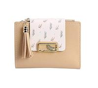 dvegGEE Wallets, Minimalist Wallet Women's Pu Leather Wallet Short Mini Fringe Zipper Purse Clutch for Slim Coin Pocket Large Capacity Card Holder Card Holder