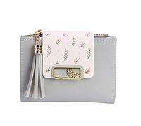 dvegGEE Wallets, Minimalist Wallet Women's Pu Leather Wallet Short Mini Fringe Zipper Purse Clutch for Slim Coin Pocket Large Capacity Card Holder Card Holder