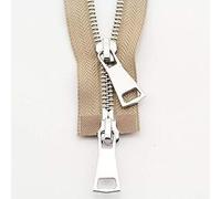dvegGEE Zipper replacement,Two Way Open Ended Zipper 70/90 cm Jacket Metal Zipper Double Slider Two-Way Zip DIY Clothing Garment Zipper Replacement Handmade Supplies(Khaki,70 cm)