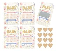 Dvehdbay 60PCS Baby in Bloom Baby Shower Decorations Scratch Off Cards | Baby Shower Decorations Scratch Off Games, Floral Baby Shower Decorations for Guests, Baby Shower Games Prizes for Winners