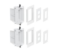 DVFR1W-1 Recessed Electrical/Outlet Box Wall Plate Kit, Single Gang, Recessed Receptacle Outlet Box for TV, Tablet and Household Appliance, Suitable for GFCI Outlet and Standard Outlet, White (2 Pack)