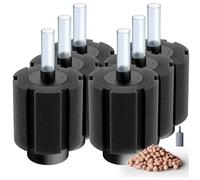 DVHEY Aquarium 6 Pack 50-80 Gallon Sponge Filter with Air Stone and Ceramic Media Quiet Fish Tank Filters fit Breeding Fry Betta Shrimp Fish Tank