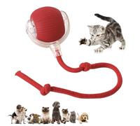 DVHNMK Chewie Viral Rolling Ball,Interactive Rolling Dog Ball Toy,Interactive Cat Ball Toy,Interactive Cat Dog Toys Ball Fast Rolling,360° Smart Automatic Rolling Pet Ball (red)