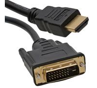 kenable DVI-D 24+1pin Male to HDMI Digital Video Cable Lead Gold 0.5m 50cm