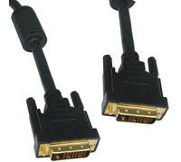 DVI-D Dual Link with Ferrite Cores Male to Male Cable Gold 10m
