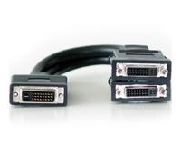 DVI D Male To 2x DVI I Female Y Splitter Cable Adapter 2 Port Way Video Monitor