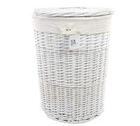 DVier Laundry Basket, Storage Basket, White, 46 x 46 x 62 cm