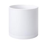 D'vine Dev - 12" Plastic Planters with Drainage Hole and Seamless Saucer, White, 74-X-A-3