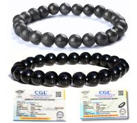 DVISHA Combo Of Pyrite Stone Bracelet & Black Obsidian Bracelet, Crystal Attracts Business Luck Protective Energy Wealth Finance Unisex-Adult