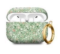 DVKG Compatible with AirPod PRO 3 2025 Shockproof Drop-Proof Wireless Earbuds Case with Keychain, Universal for Men and Women(Flowers 4)