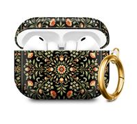 DVKG Compatible with AirPod PRO 3 2025 Shockproof Drop-Proof Wireless Earbuds Case with Keychain, Universal for Men and Women(Flowers 3)
