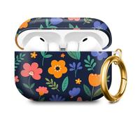 DVKG Compatible with AirPod PRO 3 2025 Shockproof Drop-Proof Wireless Earbuds Case with Keychain, Universal for Men and Women(Flowers 2)