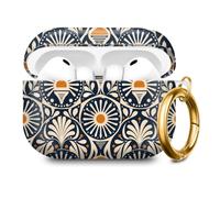 DVKG Compatible with AirPod PRO 3 2025 Shockproof Drop-Proof Wireless Earbuds Case with Keychain, Universal for Men and Women(Retro Pattern)