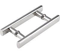 dvkGKLVq Glass Door Handle, Stainless Steel, Bar Knob Back-to-Back for Bathroom Enclosures, Shower Screen Glass Door, Push and Pull, 350mm-450mm