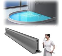 dvkGKLVq Shower water guard,shower threshold, Water Stopper Shower Barrier Rubber Dam Silicon Water Blocker Dry and Wet Separation for Bathroom(Gray,2m/78.7in)