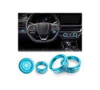 DvlynAuroa for Buick Envista 2024-2026 Accessories, 5-Pieces Aluminum Alloy Knob Covers Trim Kit - Fits AC, Headlight & Push Start, Interior Upgrade, Knob Protection & Easy Operation (Light-Blue)