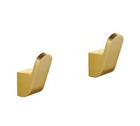 DVMSIEF Coat Hooks Space Aluminum Painted Hook Robe Hooks Clothes Wall Mounted Hanger Door(2 piece Gold)