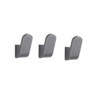 DVMSIEF Coat Hooks Space Aluminum Painted Hook Robe Hooks Clothes Wall Mounted Hanger Door(3 piece Grey)