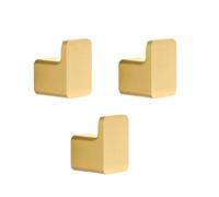 DVMSIEF Coat Hooks Space Aluminum Painted Hook Robe Hooks Clothes Wall Mounted Hanger Door(3 piece gold-01)