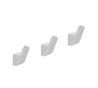 DVMSIEF Coat Hooks Space Aluminum Painted Hook Robe Hooks Clothes Wall Mounted Hanger Door(3 piece White)