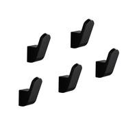 DVMSIEF Coat Hooks Space Aluminum Painted Hook Robe Hooks Clothes Wall Mounted Hanger Door(5 piece Black)